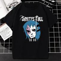 Sally Face Marškinėliai Siaubo Žaidimo Spaudas Marškinėliai Kawaii Harajuku Anime Drabužiai Moterims Unisex Mada Kasdieniai Marškinėliai Hiphop Gotikiniai Gatvės Drabužiai M gray