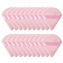 10/20Pcs Triangle Velvet Powder Puff Pizza Flours Mini Face Makeup sponge Cosmetics Washable Lightweight Makeup Tool white