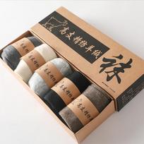 Aukštos kokybės grynos kašmyro kojinės vyrams ir moterims Rudens/Žiemos šiltos storos megztos kojinės 5 poros rinkinys besiūlės madingos 5 poros/pakuotė One Size beige