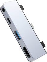 Hyper - Hyperdrive 4-in-1 Usb C šakotuvas, skirtas Ipad Pro – 3,5 mm audio, Usb-c maitinimas, Usb-a 3.0, 4k30hz Hdmi – sidabrinis