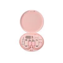 60W Greitojo įkrovimo kabelis 3-in-1 USB duomenų kabelis su laikymo dėžute Multi USB įkrovimo adapteris Suderinamas su Type-C Lightning rožinė