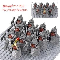 Viduramžių nykštukų kariai elfai riteriai lotr figūrėlės statybiniai blokeliai priedai šarvai skydas ginklas pasidaryk pats žaislai vaikams dovana gray