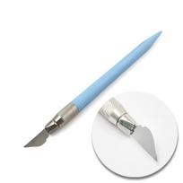 Dantų nerūdijančio plieno porcelianinis skalpelis, atgalinio pjovimo peilis, kišeninis peilis, neslystantis pjaustytuvas, graviravimo amatininkų peiliai, 0,1 mm storio 1 piece blue