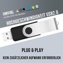 USB laikmena Usb atmintinė 16gb, 10 vnt. pakuotė, jbos usb atmintinės, 10 vnt. pakuotė, 16gb flash atmintinė, usb 2.0, metalinis besisukantis didelio greičio usb atmintukas