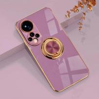 Prabangus metalinis žiedo laikiklis su dengimu, atsparus smūgiams dėklas, skirtas OPPO Realme C11 C7 C20 C21 C30 C31 C33 C35 C53 C55 C15 C67 4G 5G, galinis dangtelis Realme C31 violetinė