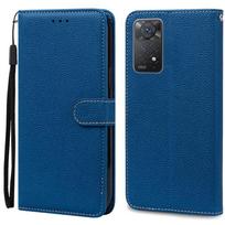 Note 11 dėklas Xiaomi Redmi Note 11 11S dėklui Odinis piniginės tipo atlenkiamas dėklas Redmi Note 11 Pro telefonų dėklams Note 11S viršelis Fundas Note 11 tamsiai mėlyna spalva