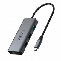 Adapteris Hub Vidvie Hub01 1xusb 3.0+2xusb 2.0+1xhdmi+1xrj45+1xpd+type C pilkas