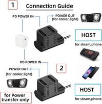 Cy 10gbps usb 3.0 type c male į dual female maitinimo duomenų skirstytuvo adapterį, kampu aukštyn, suderinamas su deck nešiojamuoju kompiuteriu