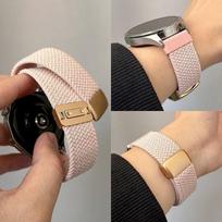 20mm 22mm Universalus nailoninis laikrodžio dirželis - Nailoninė magnetinė sagtis Elastingas pintas išmaniojo laikrodžio pakaitinis dirželis HUAWEI Watch Samsung Galaxy Watch Amazfit 22mm beige