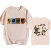 Appa Yip Laiskiniai Marškinėliai Madingi Mange Marškinėliai Avataras Paskutinis Oro Valdytojas Y2k Marškinėliai Streetwear Hip Hop Harajuku Marškinėliai Viršutiniai Drabužiai XL beige