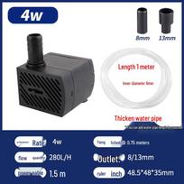 Silent Submersible Pump for Bonsai Fish Tank & Pond with Filtration gray