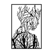 Metalinė sienų dekoracija The Beauty Tree, 48x70 cm