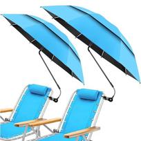 23 colių kvėpuojanti dvigubo sluoksnio paplūdimio kėdė su 360° reguliuojamu skėčiu nuo saulės With Umbrella and Cover ežero mėlyna spalva