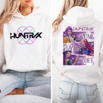 Anime Kpop Demon Hunters Mira Rumi Zoey Printed Hoodies Women Men Autumn Winter Casual Long Sleeve Pullover Sweatshirts 3XL blue