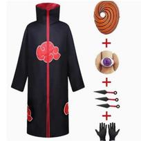 Uzumaki Akatsuki Cosplay Berniukams Mergaitėms Uzumaki Švarkas Kelnės Galvos juosta Perukas Rekvizitai Vaikas Uniforma Kunai Helovino Kostiumas XL black