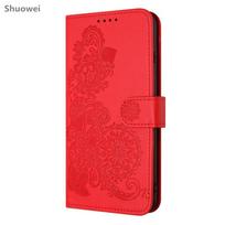 For Iphone 5 5S 6 6S 7 8 Plus SE 1 2 3 4 2016 2020 2022 X XS XR 11 Pro Max 12 Phone Case Card SlotLeather Flip Wallet Cover Iphone SE1/SE 2016 raudona