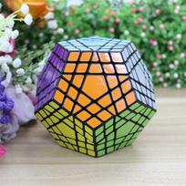 Funnygoo Shengshou 5x5 12 paviršių Gigaminx megaminx magiškas kubas + vienas kubo stovas (juodas)