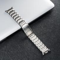 Titano dirželis Samsung Galaxy Watch 8 44 40mm 8 Classic 46mm, prabangus metalinis verslo juostelė Galaxy Watch Ultra 2025 apyrankei Galaxy Ultra 47mm sidabras