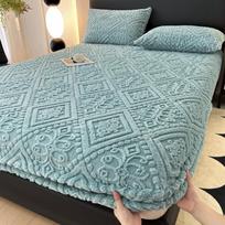 Naujas pliušinis čiužinio užvalkalas lovai, tampri, minkšta medžiaga, paklodė su gumyte. Saugantis nuo šalčio, dulkių, skalbiamas mašinoje. 90X200, 180X200 2xPillowcase NOSHEET gray