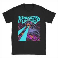 Spausdinti Šis yra King Gizzard & Lizards Burtininko Marškinėliai Unisex Medvilniniai Marškinėliai Trumpomis Rankovėmis Viršutiniai Drabužiai M blue