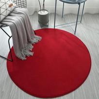 Šiaurietiško stiliaus apvalus kilimas Svetainės kavos staliukas Vaikų kambarys Mielas vienspalvis kilimas Kompiuterio kėdė Kabantis pintas krepšys Minkštas kilimėlis 80cm 31.4 in gray