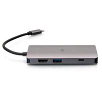 C2g Usb-c 8-in-1 mini dokstotelė su Hdmi, 2x Usb-a, Ethernet, Sd kortelių skaitytuvu ir Usb-c įkrovimo funkcija, maitinimo tiekimas iki 100 W, 4k @ 30 Hz raiška