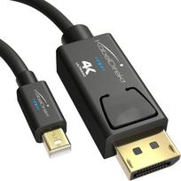 Kabeldirekt 4k Mini Displayport į Displayport kabelis (mini Dp į Dp) - 5x 2m - su specialiu A.i.s. ekranavimu Displayport jungtyje, Mini Displayport/thunderbolt 1 ir 2, skirtas Pc, nešiojamam kompiuteriui ir Mac