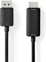 Nedis displayport kabelis - displayport kištukas - hdmi kištukas - 4k @ 60hz - nikeliuotas - 2.00 m - apvalus - pvc - juodas - dėžutė