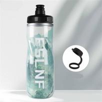 610ml Insulated Bike Water Bottle, Chinese- Mountain & Road Bike Cup, Ice-Keeping Cycling Bottle, Outdoor Hydration Gear One Size gray
