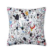 Individualūs anime dalmatinų Disney 101 pagalvės užvalkalai Animacinis mielas šuo Minkšta miela dekoratyvinė pagalvė Namų dekoras 12x12Inch gray