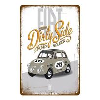 Klasikinis Fiat 500 Vintažiniai Metaliniai Skardos Ženklai Metalo Plakatas Sienos Meno Dekoras Plakatas Kavinės Baro Pub Namų Sienos Dekoras Automobilio Metalo Meno Plakatas 20x30cm