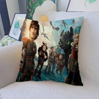 H-Kaip prisijaukinti savo D-Drakoną Animacinis Pliušinis Pagalvės Užvalkalas Dekoratyvinė Pagalvė Sofa Namų Dekoras dėklas pagalvių užvalkalai 12x12Inch gray