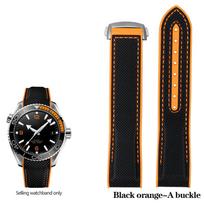 Naujas 20mm 22mm Guminis Silikoninis Mėlynas Laikrodžio Dirželis Nailoninis Laikrodžio Dirželis Omega Seamaster 300 Speedmaster 8900 Planet Ocean Įrankiams 22mm orange