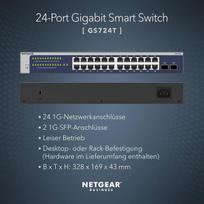 Netgear 24 prievadų Gigabit Smart jungiklis (gs724t)