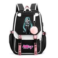 Anime Hatsune Miku Spausdintas Kuprinė Mokyklinė Kuprinė Paaugliui Studentui Mergaitei Berniukui Bookbag Didelės Talpos Vandeniui Atsparus Kelioninis Krepšys Dovana Kuprinė