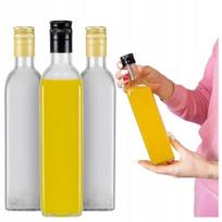 50x Stiklinės butelės Marasca 500 ml be užsukamo kamštelio alyvuogėms, actui
