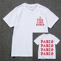 Kanye West Pablo Marškinėliai Moterims I Feel Like Paul Spausdinimas Trumpomis Rankovėmis T-shirt Sezoninis Sportiškas T-shirt Hip Hop Socialinis Klubas Raperio T-shirt Viršus S gray