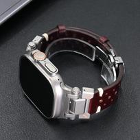 Odinė apyrankė Apple Watch Ultra 2 49mm Series 10 46mm 44 45mm dirželis apyrankė Iwatch 10 9 7 8 6 5 4 se ultra vyriškam laikrodžiui 49mm 46mm 45mm 44mm black