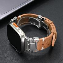 Odinė apyrankė Apple Watch Ultra 2 49mm Series 10 46mm 44 45mm dirželis apyrankė Iwatch 10 9 7 8 6 5 4 se ultra vyriškam laikrodžiui 49mm 46mm 45mm 44mm black