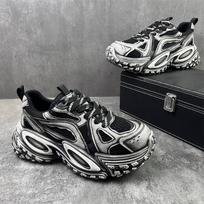 Men's leather mesh splicing rub color pops shoes cool handsome wearable dirty thick bottom thin height increase shoes 39 juoda