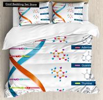 Human Anatomy King Queen Duvet Cover Body Structure Organ Bedding Set Medical Education Cell Biology Soft Polyester Quilt Cover (135x200cm) white