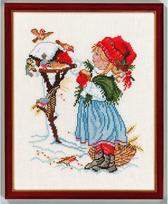 Mergaite su inkilu kryželiu siuvinėjimo rinkinys eva rose stand 24.13 cm x 29.84 cm (14)