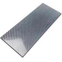 3K didelio kietumo anglies pluošto lakštas, 100x250 mm anglies pluošto plokštė, 1/2/3 mm storio blizgios apdailos anglies pluošto modelio pakeitimas gray