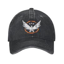 The Division 2 Shd Washed Denim Cap Casual Baseball Caps Adjustable Hat Summer Unisex Baseball Hats One Size gray