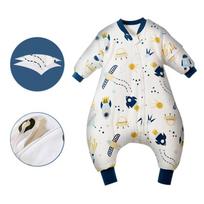 Kūdikio miegmaišis su atskirtomis kojomis, nuimamos rankovės, specialiai sukurtas miegmaišis, kvėpuojantis vaikiškas miegmaišis, antispirtukas 80 to 90cm blue