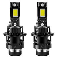 2 vnt. 60000Lm D2S D4S LED automobilių priekinių žibintų lemputės D2R D4R LED automobilio šviesa Didelės galios 200W 1:1 „Plug and Play“ 30 branduolių CSP lustų Turbo lempa 6000K balta D2S/D2R black