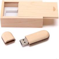 USB laikmena Hozyale usb atmintinė dviejų atspalvių medinė usb 2.0 atmintinė duomenų saugojimo atmintinė su medine dėžute (64gb, medis)