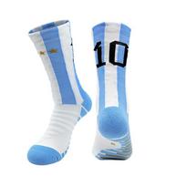 Vyriškos profesionalios neslystančios vidutinio ilgio futbolo kojinės su kilpiniu dugnu treniruotėms ir laisvalaikio sportui L (Shoe Size 39-44) white