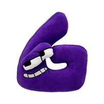 Montessori abėcėlės pliušinis žaislas 26 anglų raidės kimštas lėlė Kawaii anime dovanos vaikams mokymosi apšvietimui purple