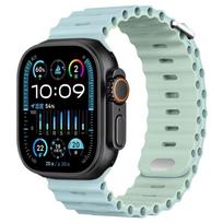 Silikoninis vandenyno dirželis Apple Watch juostai Ultra 3/2 49mm 46mm 45mm 42mm 44mm 41mm Sportinis apyrankė iWatch 11 10 9 8 7 6 5 SE juosta for Ultra 49mm gray